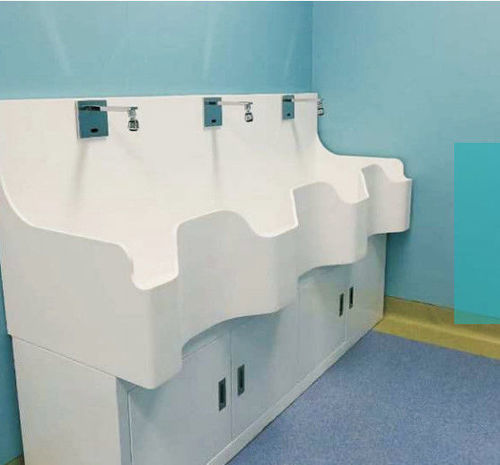 Medical hand wash basin - LHH-16 - Shenzhen Kenid Medical Devices - 3-station