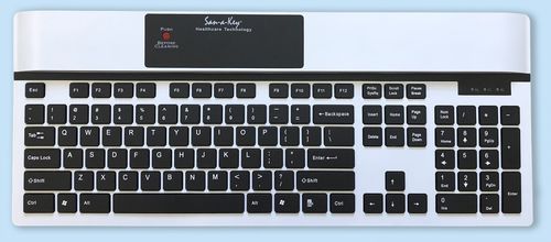 Medical keyboard with numeric keypad - KSI-1700 SX W - Key Source International - with international layout / disinfectable / hygiene
