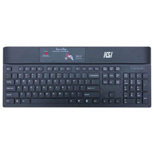 Medical keyboard with numeric keypad - KSI-1700 SX HB-16 - Key Source International - RFID technology / disinfectable / hygiene