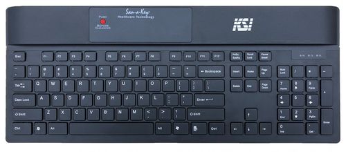 Medical keyboard with numeric keypad - KSI-1700 SX B - Key Source International - with international layout / disinfectable / washable