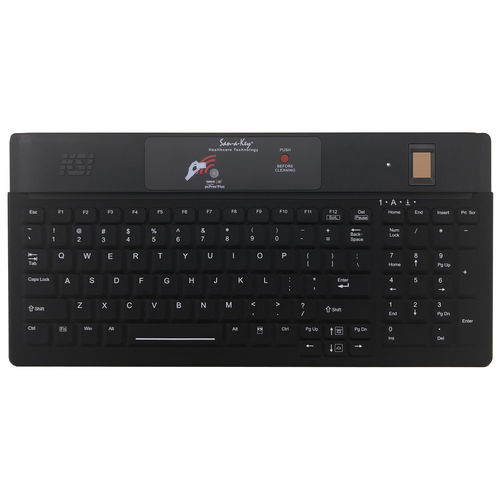 Medical keyboard with numeric keypad - KSI-1802R SX HFFFB-16 - Key Source International - multifactor authentication / with international layout / RFID technology