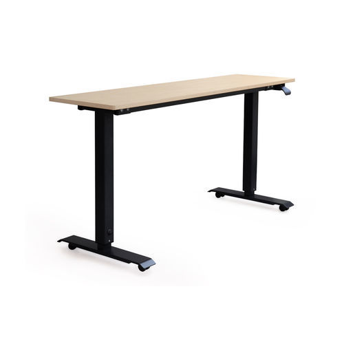Height-adjustable over-bed table - END-1001B - Enigma Care - on casters / manually operated