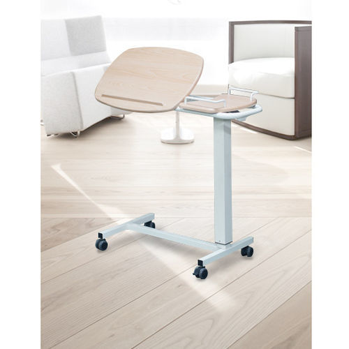 Manually operated overbed table - ENT-1103H - Enigma Care - on casters / height-adjustable