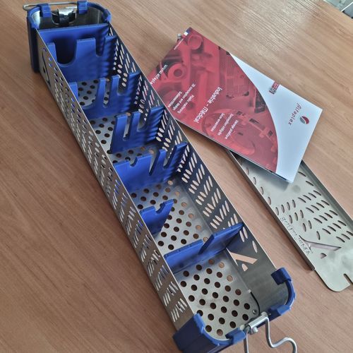 Dental instrument sterilization basket - HLF STD 75 - ALFAPLEX - for orthopedic instruments / perforated / stainless steel