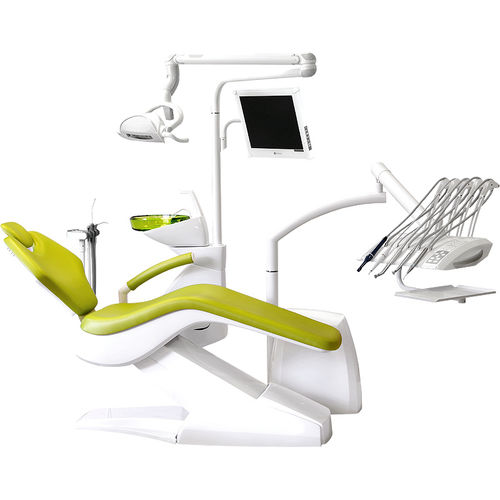 Dental treatment unit with electro-mechanical chair - Optimal 09 - ZEVADENT s.r.o. - with monitor / with intraoral camera / with delivery system