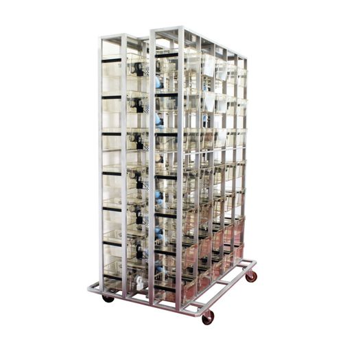 Modular animal research cage - ColonyRack - PhenoSys - on casters