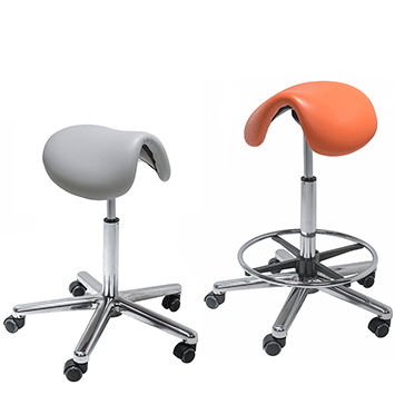 Healthcare facility stool - HAN9420 - MEDITELLE - height-adjustable / swivel / pneumatic