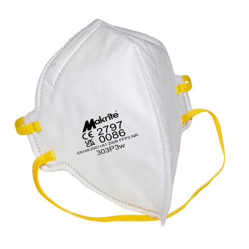 FFP3 respirator - 303P3W - Makrite - polypropylene / latex-free / polyester