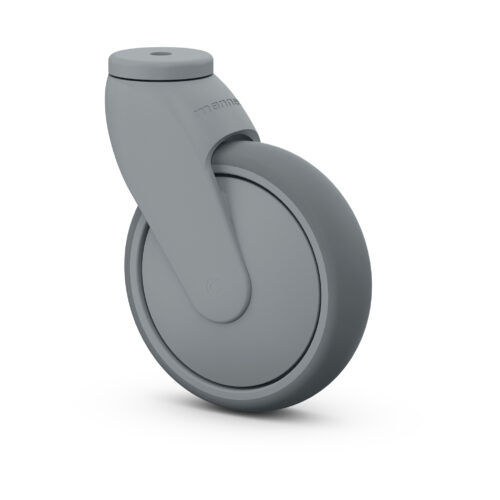Rubber wheel - GK-S-125 PTE/K 80-12 - Manner Oy - polypropylene / swiveling