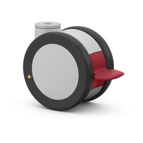 Wheel with brake - TW-J-S-125 GP/K LOW-12 H A - Manner Oy - polyamide / polypropylene