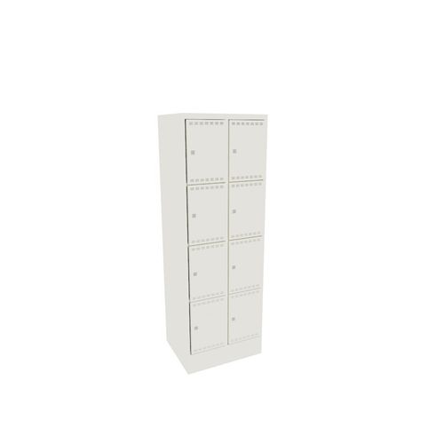 Locker room cabinet - 11.501.110 - LISTA - with shelf / with door / double-module