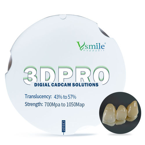 Zirconia dental material - 3D Pro - Hunan Vsmile Biotechnology Co. Ltd - for dental restorations / CAD/CAM / milling