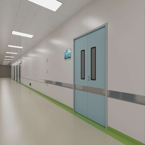 Hospital door - Shenzhen Seacrown Electromechanical - swing / stainless steel / double
