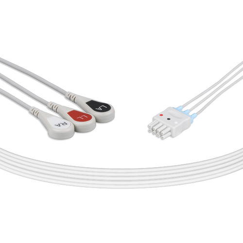 Medical ECG cable - NKB3-90S - Unimed Medical Supplies - 3-wire / for Nihon Kohden / reusable