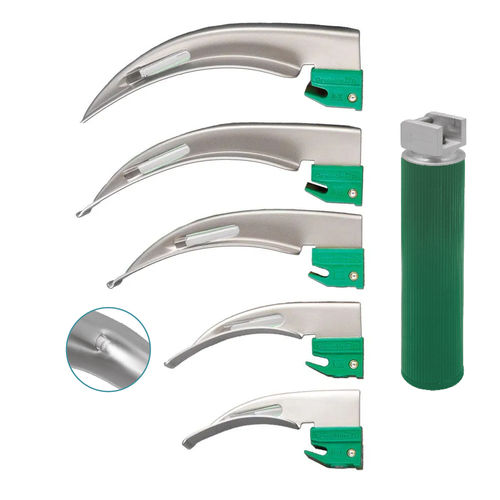 Macintosh laryngoscope blade - MI - 1049-01 - Medicta Instruments - stainless steel / plastic / fiber optic