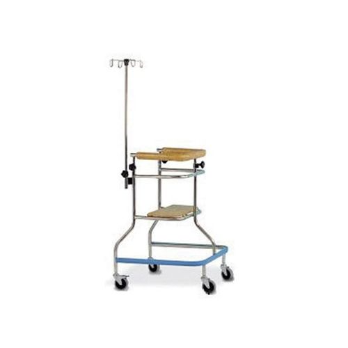 4-wheel rollator - SW-WK01 - Sungwon Industry co, Ltd - with IV pole