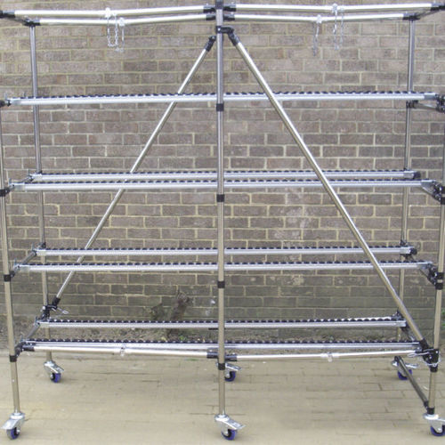 Storage rack - CONCERTINA - Shotton Parmed - shelf / height-adjustable