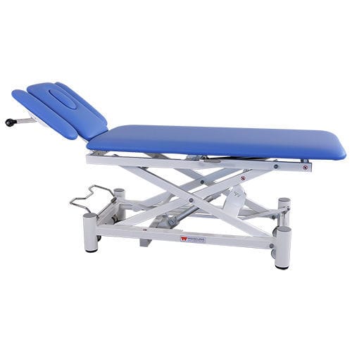 Electro-hydraulic treatment table - BASIX 4 ELITE - Wesseling - height-adjustable / with adjustable backrest / on casters