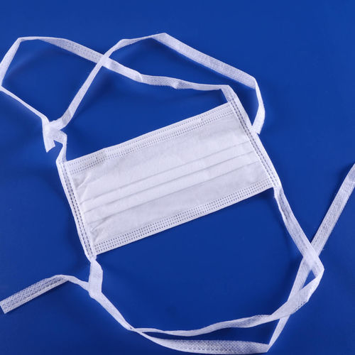 Half-mask safety mask - Tie-On - Maesindo Indonesia - white / blue / green