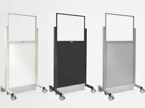 X-ray radiation shielding screen - XrayCurtains - mobile / with window / 0.50 mm