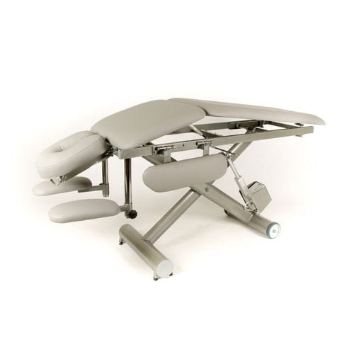Electric massage table - SIMPLE MS - Ylima - on casters / with adjustable height backrest / with headrest