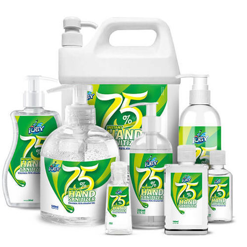 75% hand sanitizer - JOBY - AoGrand Group - 500 mL / 1000 mL / 5000 mL