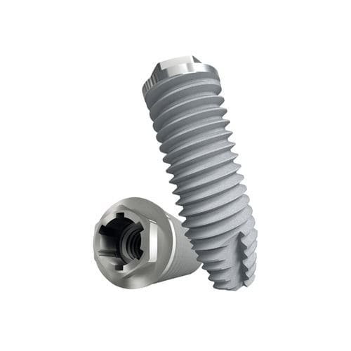 Cylindrical dental implant EXAGON Metè tapered / titanium / external hexagon