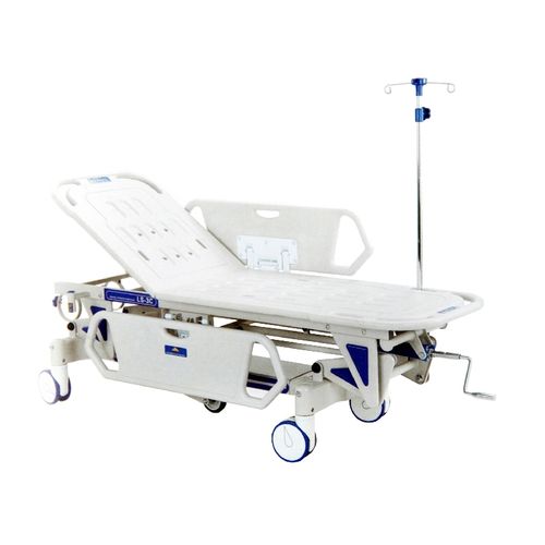 Patient transfer stretcher trolley - XF182 - Foshan Xufeng Medical Technology Co., Ltd. - manual / height-adjustable / with adjustable backrest