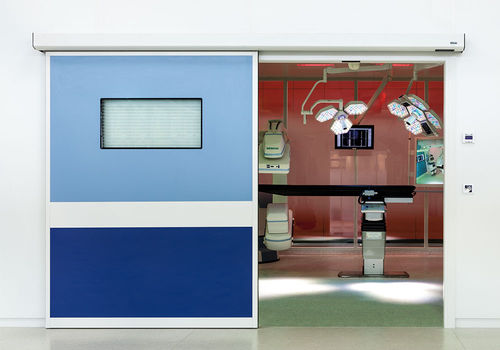 Protection door - HB-SAITE series - LABEL S.p.A. - hermetic / hospital / sliding