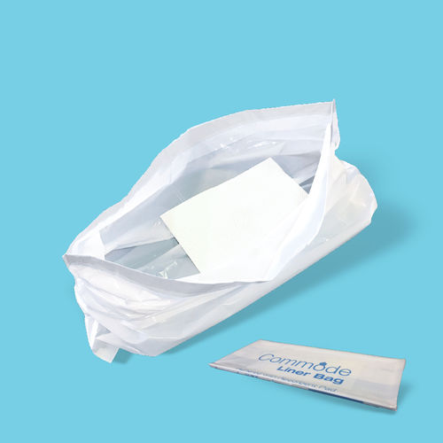 Toilet bucket protection bag - 76017 - Levabo Medical - handheld / polyethylene