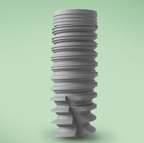 Cylindrical dental implant - K25 - Biosafin - titanium / internal hexagon / tapered