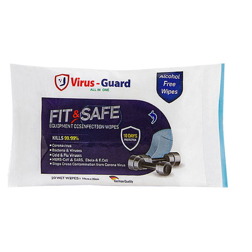 Floors ans surface cleansing wipes - Fit &amp; Safe - Virus Guard Dezenfektan Sti Ltd - pack of 20