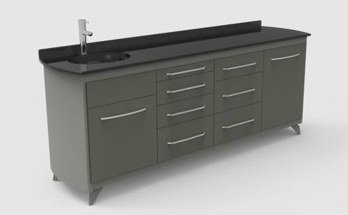 Dental instrument cabinet - ANEMON 04 - Grup Dental Medikal - for dental clinics / with sink / with drawer