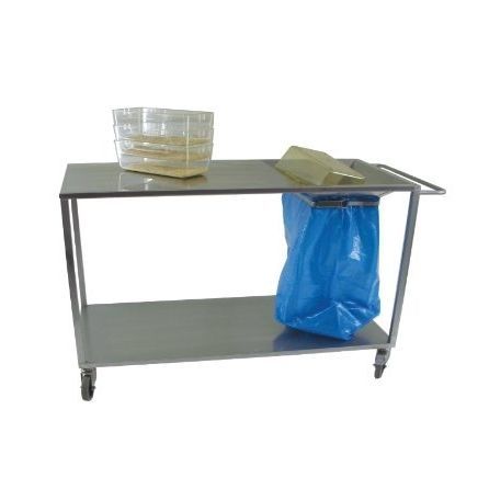 Transport trolley - ABSA - Zoonlab GmbH - stainless steel / 2-shelf / mobile