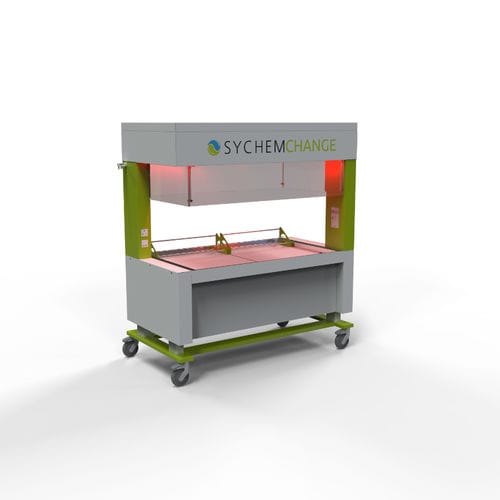 Cage changing workstation - SychemCHANGE - Zoonlab GmbH - veterinary / on casters / double