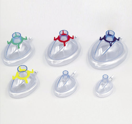 PVC anesthesia mask - B301100 - HYZMED Medical - latex-free / disposable / transparent
