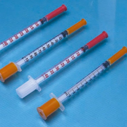 Insulin syringe - S3141 - HYZMED Medical - 1 ml / 0.5 ml / disposable