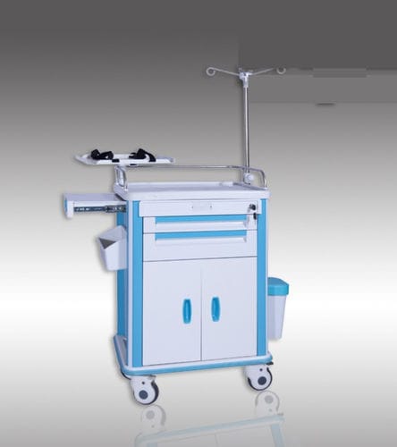 Emergency trolley - 63072F - HYZMED Medical - for general purposes / transport / stainless steel