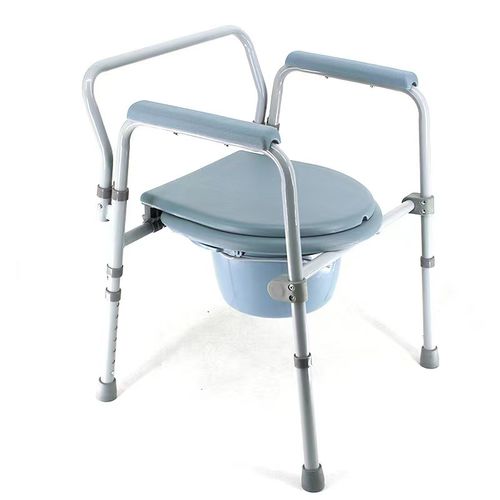 Adult commode chair - D16 - HYZMED Medical - with armrests / with bucket / folding
