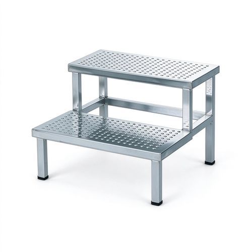 2-step step stool - 5606 - HYZMED Medical - stainless steel / non-slip