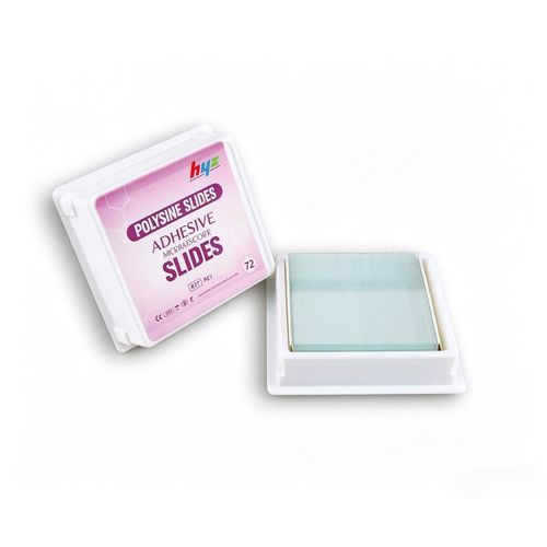 Adhesive microscope slide - HYZA0 series - HYZMED Medical - polysine / positively charged / silane