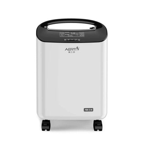 Home use oxygen concentrator - AM-3-N - Shenyang Aerti Tech - on casters / portable / PSA