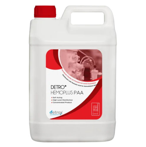 Hemodialysis device disinfectant - Detro Hemoplus PAA - Detro Healthcare - liquid / 5000 mL / peracetic acid-based