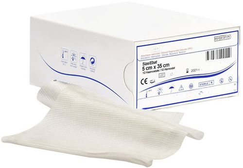 Knitted strip hemostatic agent - Delta A Healthcare - ENT surgery / wound surgery / cardiovascular surgery