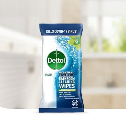 Floors and surface cleansing wipes - Power & Pure - Dettol - pack of 30