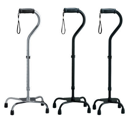 Walking stick with offset handle - CMS-40 series - Matsunaga Manufactory - quadripod