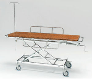 Transport stretcher trolley - AL-UD-1 - Matsunaga Manufactory - manual / height-adjustable / 1-section