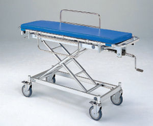 Transport stretcher trolley - AL-UD-1S - Matsunaga Manufactory - manual / height-adjustable / pediatric