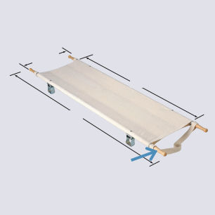 Emergency stretcher - Matsunaga Manufactory - aluminum / stainless steel