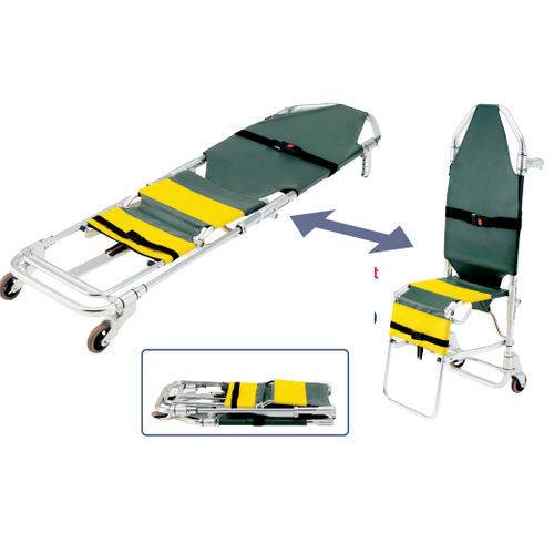 Folding stretcher chair - Matsunaga Manufactory - manual / height-adjustable / 3 sections